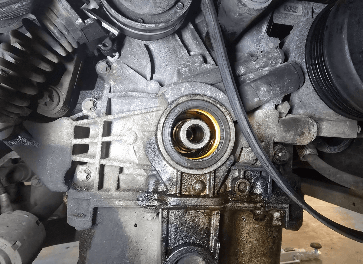 Mechanic working on a car